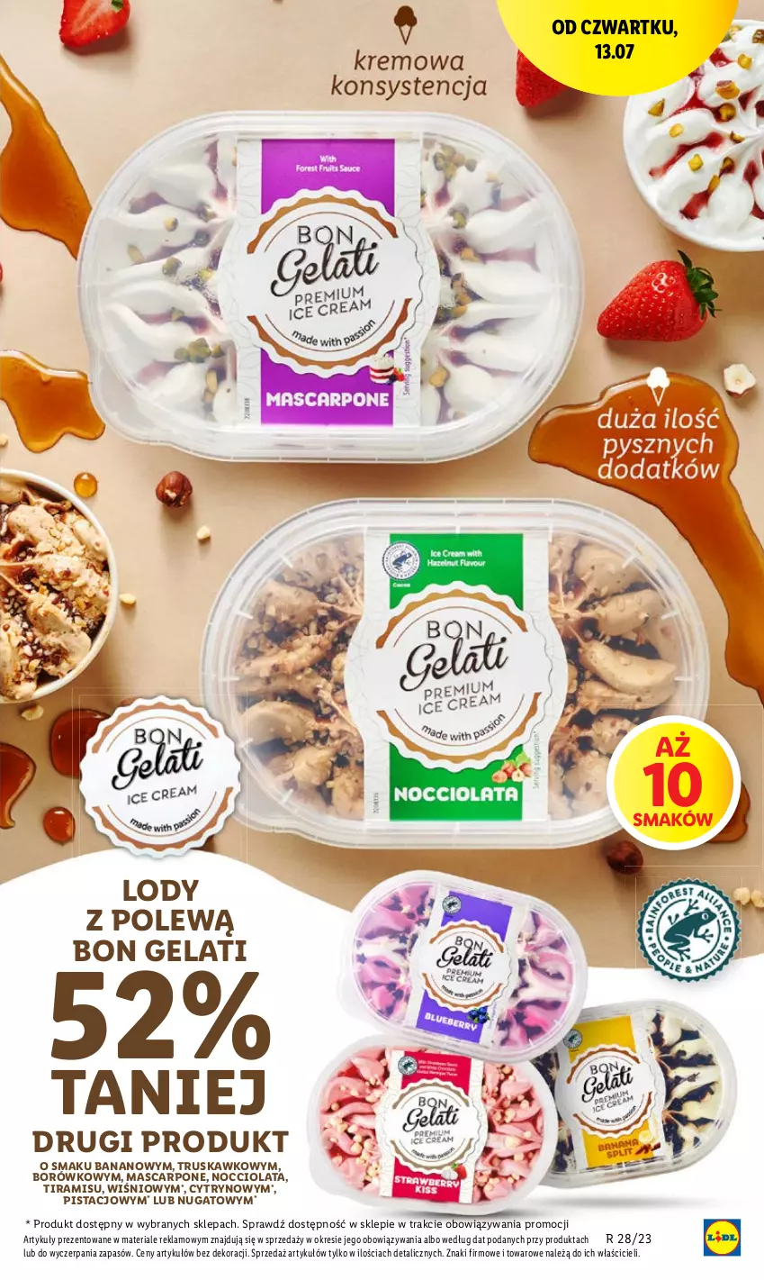 Gazetka promocyjna Lidl - GAZETKA - ważna 13.07 do 15.07.2023 - strona 19 - produkty: Lody, Mascarpone