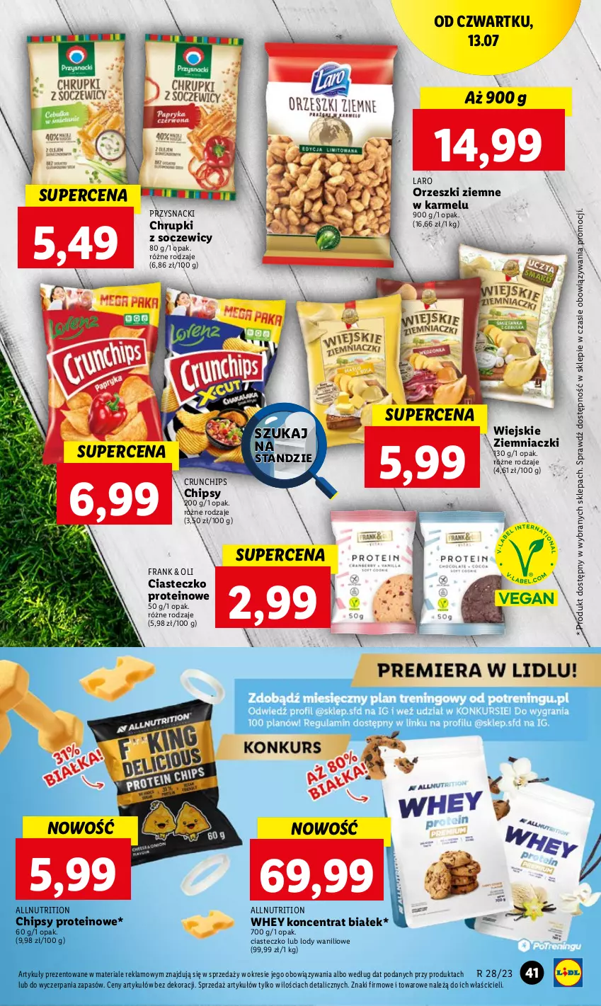 Gazetka promocyjna Lidl - GAZETKA - ważna 13.07 do 15.07.2023 - strona 55 - produkty: Chipsy, Chrupki, Crunchips, Lody, Orzeszki, Orzeszki ziemne, Przysnacki