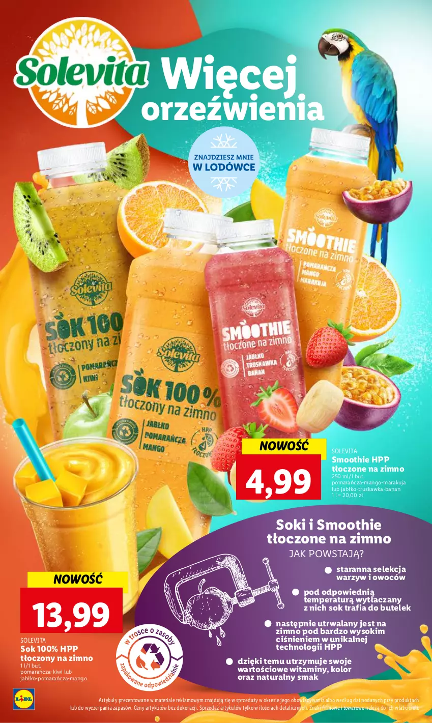 Gazetka promocyjna Lidl - GAZETKA - ważna 13.07 do 15.07.2023 - strona 73 - produkty: HP, Kiwi, Mango, Smoothie, Sok