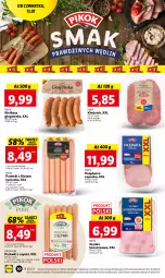 Gazetka promocyjna Lidl - GAZETKA - Gazetka - ważna od 15.07 do 15.07.2023 - strona 44 - produkty: Kurczak, Polędwica, Ser, Pur, Kindziuk, Parówki, Parówki z szynki, Szynka konserwowa, Szynka, PIKOK, Kiełbasa głogowska, Kiełbasa
