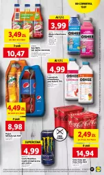 Gazetka promocyjna Lidl - GAZETKA - Gazetka - ważna od 15.07 do 15.07.2023 - strona 51 - produkty: Sok, 7up, Napój energetyczny, Lemoniada, Mirinda, Coca-Cola, Pepsi, Sok jabłkowy, Oshee, Arbuz, Woda, Mango, Napój, Nektar, Magnez, Hortex