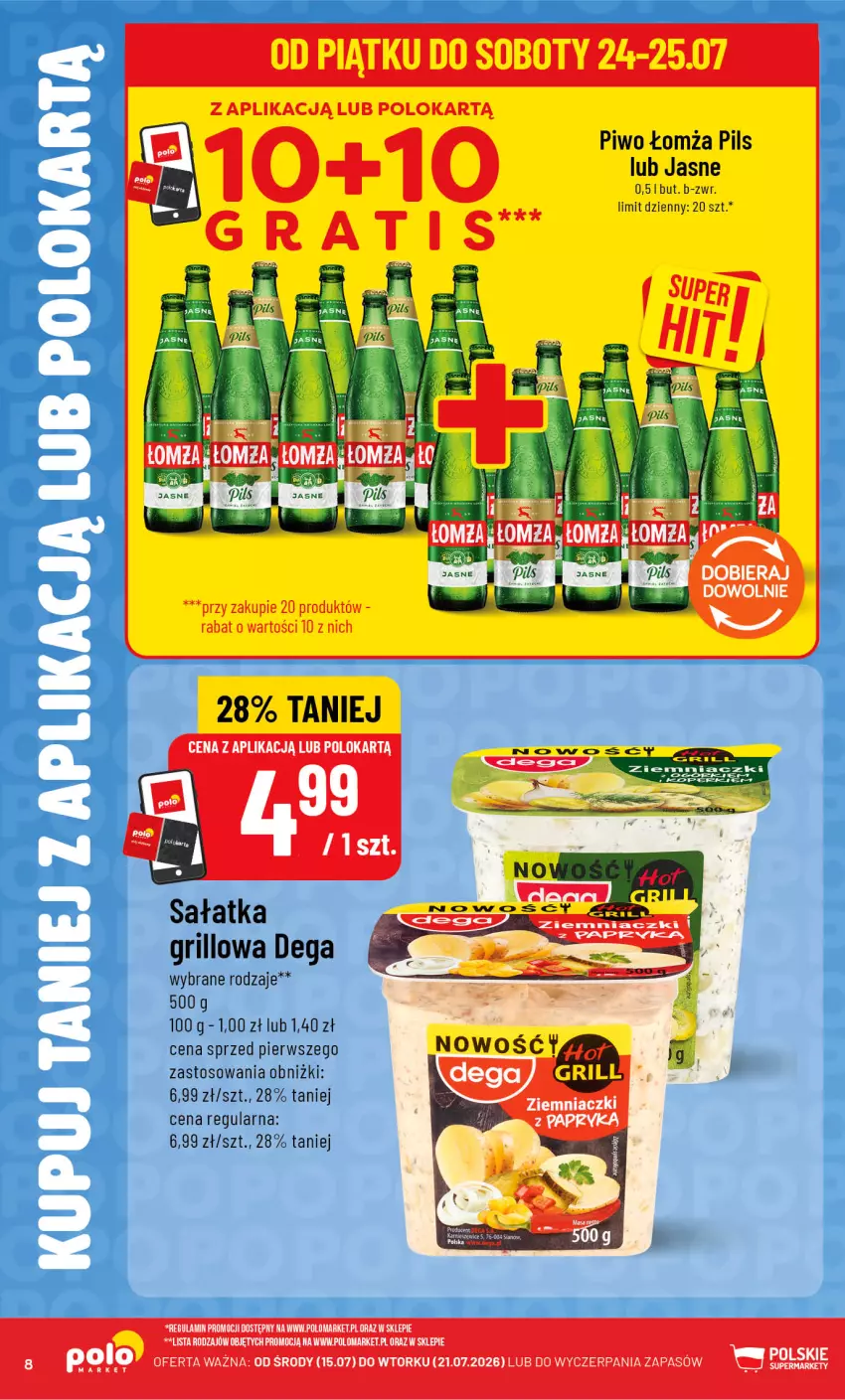 Gazetka promocyjna PoloMarket - Kupuj taniej z aplikacją - ważna 22.07 do 28.07.2026 - strona 8 - produkty: Dega, Grill, Piwo, Sałat, Sałatka