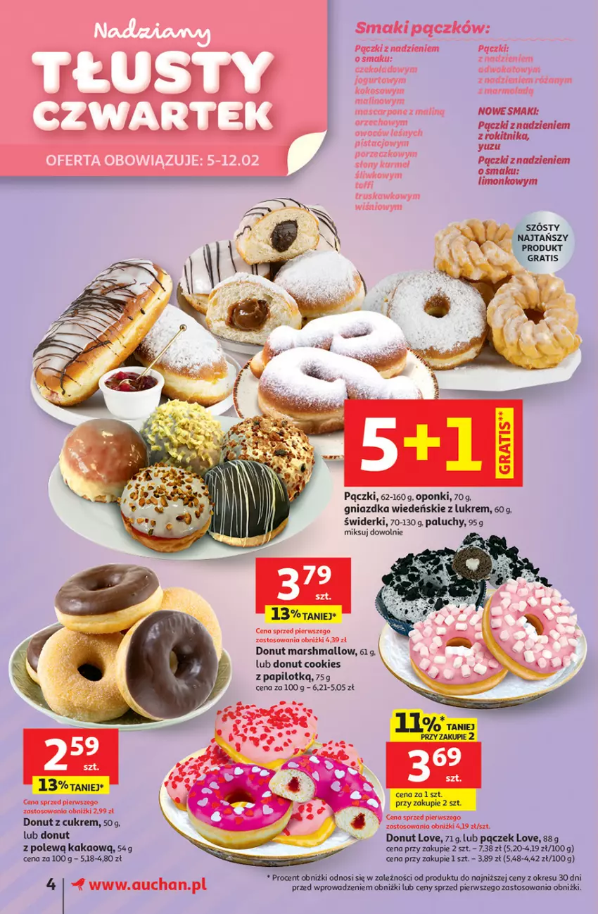Gazetka promocyjna Auchan - 30 Lat Supermarket - ważna 05.02 do 11.02.2026 - strona 4 - produkty: Donut, Gra, Kakao, Mars, Pączek