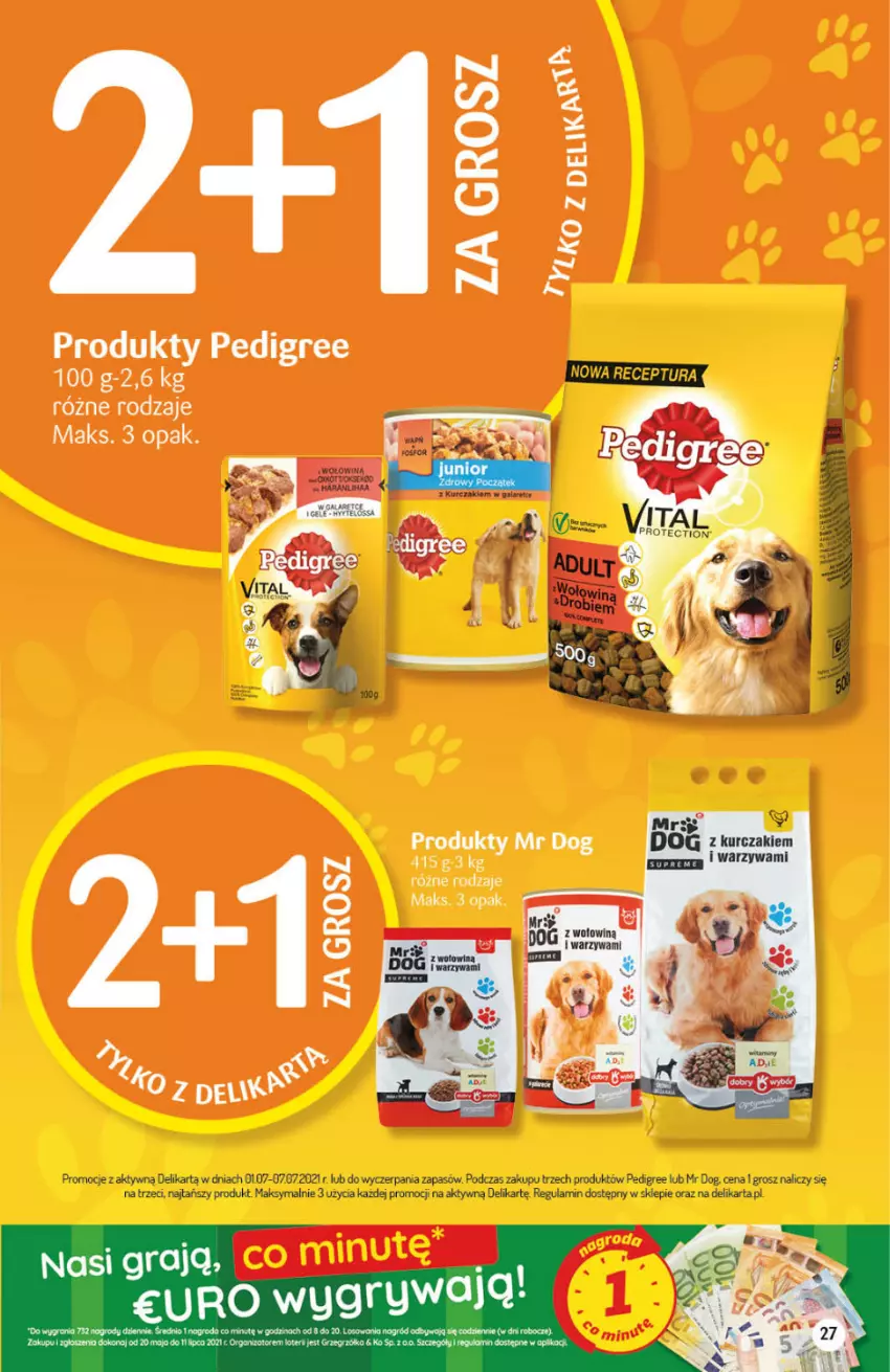 Gazetka promocyjna Delikatesy Centrum - Gazetka Delikatesy Centrum - ważna 01.07 do 07.07.2021 - strona 27 - produkty: Pedigree, Wołowina