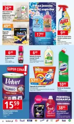 Gazetka promocyjna E Leclerc - Gazetka - ważna od 02.03 do 02.03.2024 - strona 22 - produkty: Domestos, Frosch, Gra, Palmolive, Ajax, Spray do czyszczenia, Papier, Finish, Air Wick, Tablet, Granat, Velvet, Vizir, Ręcznik, Odświeżacz powietrza, Perwoll, Fairy, Zmywarki, Colgate, Kapsułki do prania, Tabletki do zmywarki, LG, Fa