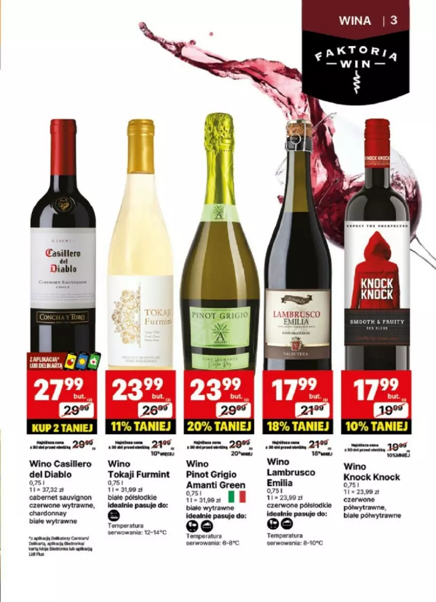 Gazetka promocyjna Delikatesy Centrum - ważna 21.10 do 03.11.2024 - strona 10 - produkty: Cabernet Sauvignon, Chardonnay, Orka, Pinot Grigio, Ser, Tokaji, Wino