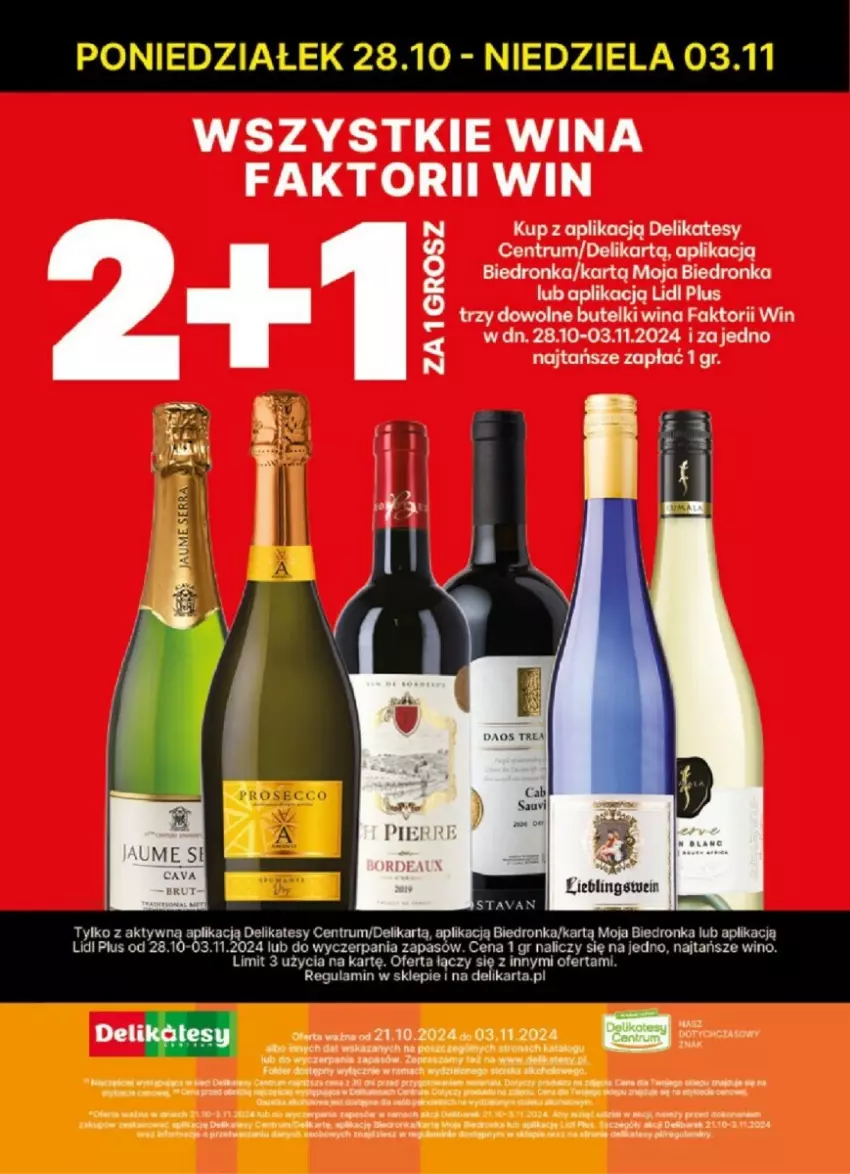 Gazetka promocyjna Delikatesy Centrum - ważna 21.10 do 03.11.2024 - strona 8 - produkty: Fa, Por, Rum, Wino