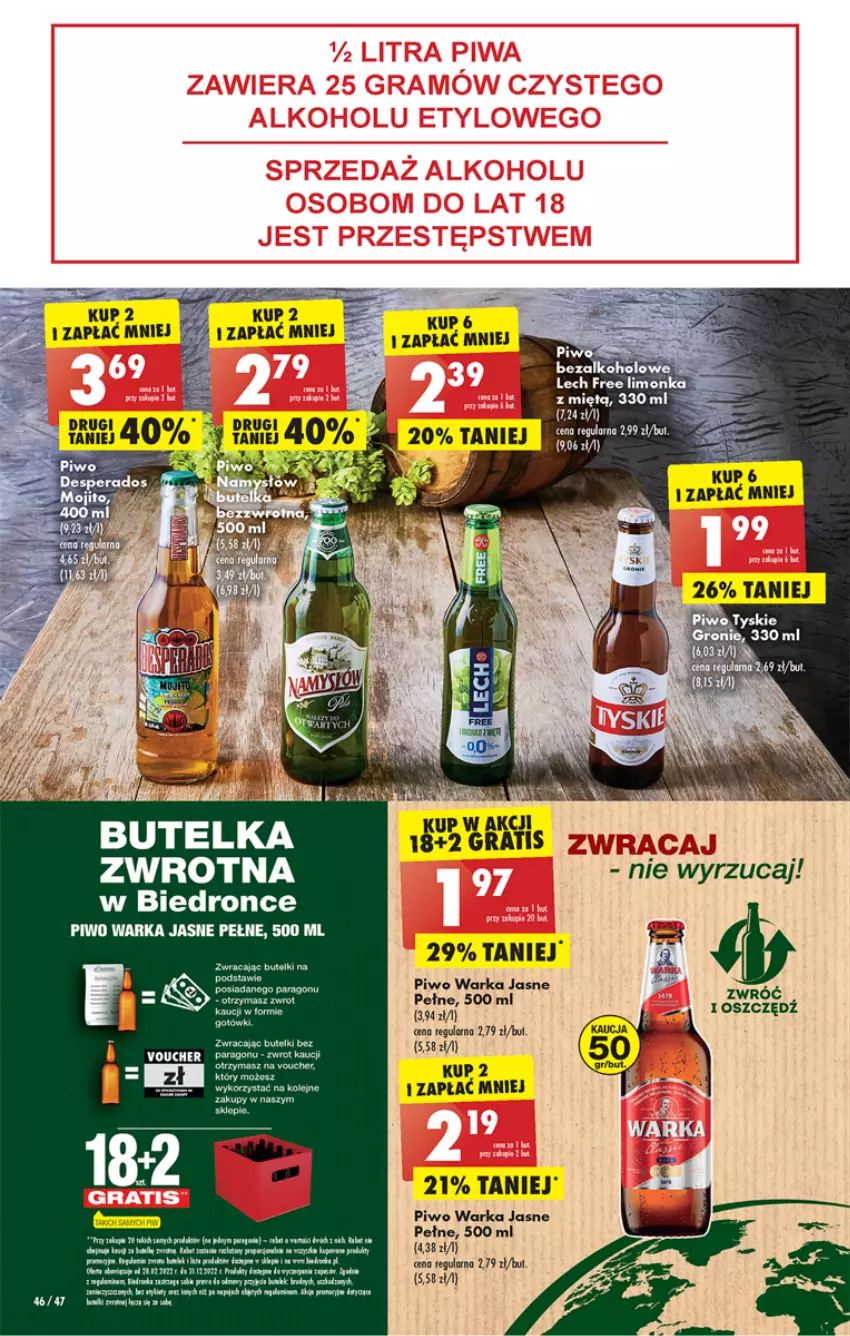 Gazetka promocyjna Biedronka - W tym tygodniu P - ważna 24.10 do 29.10.2022 - strona 46 - produkty: Fa, Gra, Limonka, Piwo, Por, Warka