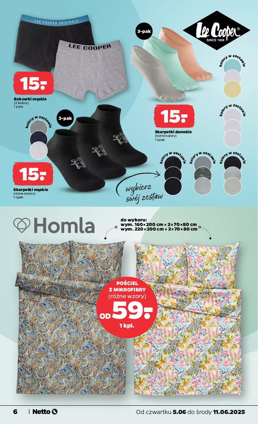 Gazetka promocyjna Netto - Od Czwartku Przemysłowa - ważna 05.06 do 11.06.2025 - strona 6 - produkty: Bokserki, Karp, Pościel, Ser, Skarpetki