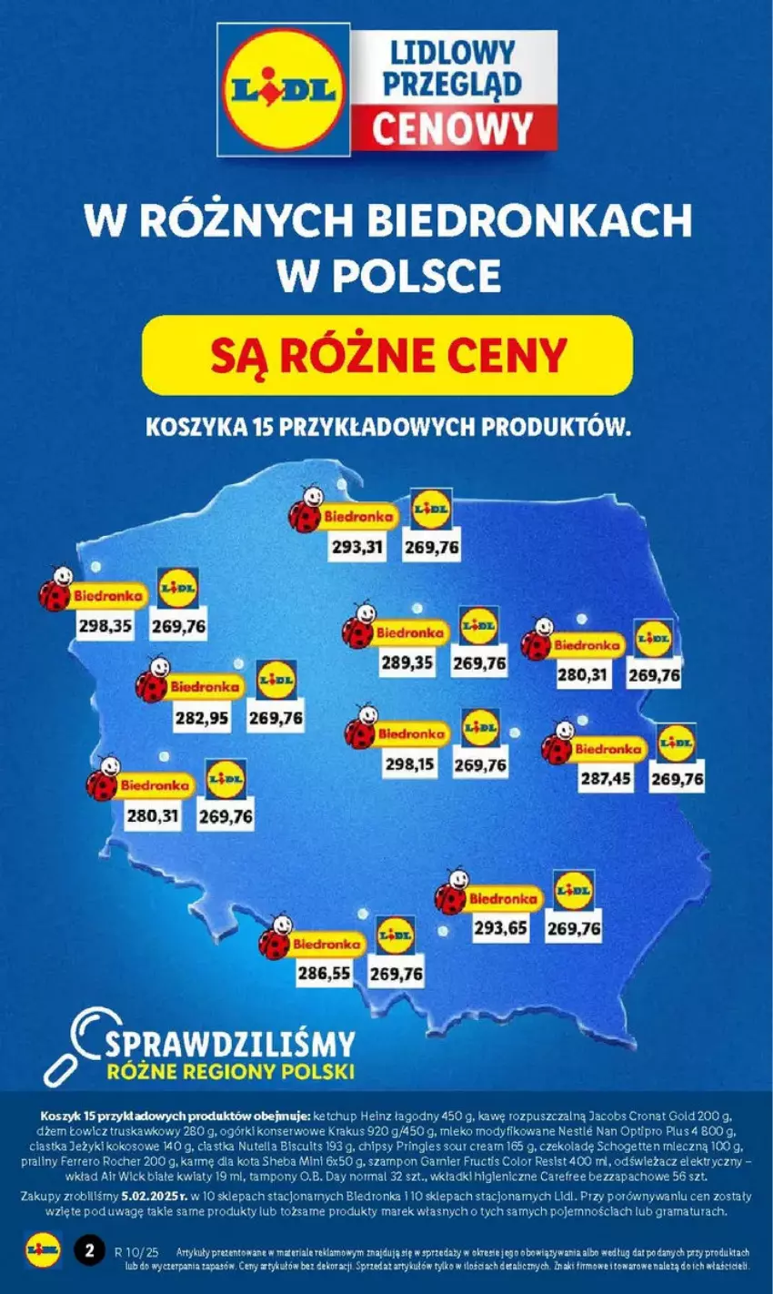 Gazetka promocyjna Lidl - ważna 03.03 do 10.03.2025 - strona 12 - produkty: Air Wick, Carefree, Chipsy, Ciastka, Ferrero, Ferrero Rocher, Fructis, Gra, Heinz, Jacobs, Jeżyki, Kokos, Kosz, Krakus, Mleko, Mleko modyfikowane, NAN Optipro, Nutella, O.B., Ogórki konserwowe, Por, Praliny, Pringles, Rama, Schogetten, Ser, Sheba, Szampon, Tampony, Wkładki