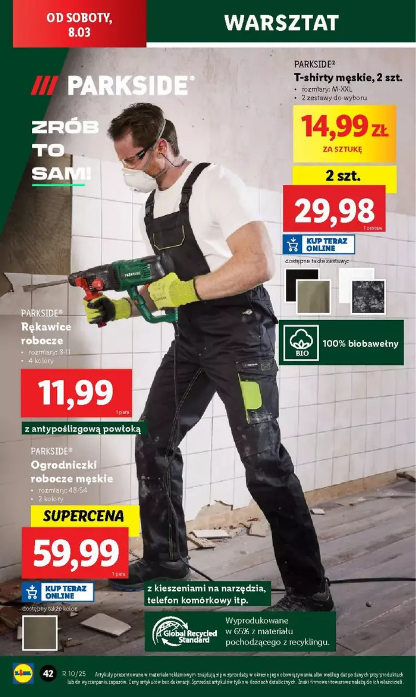 Gazetka promocyjna Lidl - ważna 03.03 do 10.03.2025 - strona 43 - produkty: Ariel, Fa, Parkside, T-shirt