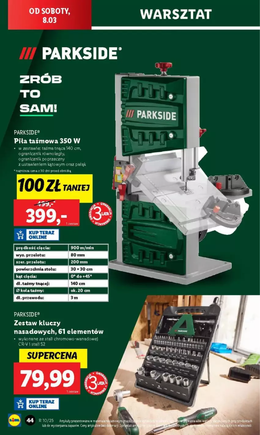 Gazetka promocyjna Lidl - ważna 03.03 do 10.03.2025 - strona 46 - produkty: Gra, Parkside, Zestaw kluczy, Zestaw kluczy nasadowych