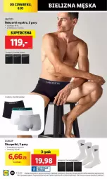Gazetka promocyjna Lidl - Gazetka - ważna od 10.03 do 10.03.2025 - strona 35 - produkty: Ser, Karp, Skarpetki, Tera, Lacoste, Bielizna, Bokserki