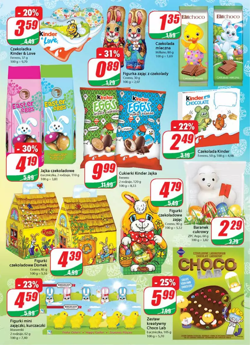 Gazetka promocyjna Dino - Gazetka - ważna 31.03 do 06.04.2021 - strona 5 - produkty: Cukier, Cukierki, Czekolada, Ferrero, Kinder, Znicz