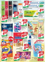 Gazetka promocyjna Dino - Gazetka - Gazetka - ważna od 06.04 do 06.04.2021 - strona 23 - produkty: Domestos, Emulsja, Naturell, Coccolino, Somat gold, Papier, Zawieszka do wc, Tablet, Majtki, Pasta do zębów, Taft, Vizir, Płyn do płukania, Ręcznik, Somat, Rolki, Puder, Tytan, Podpaski, Pieluchomajtki, Kapsułki do prania, Sensodyne, Lakier, Naturella