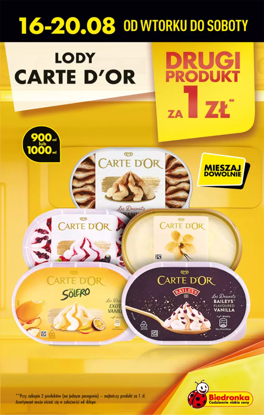 Gazetka promocyjna Biedronka - W tym tygodniu - ważna 16.08 do 20.08.2022 - strona 5 - produkty: Carte d'Or, LG, Lody, Top