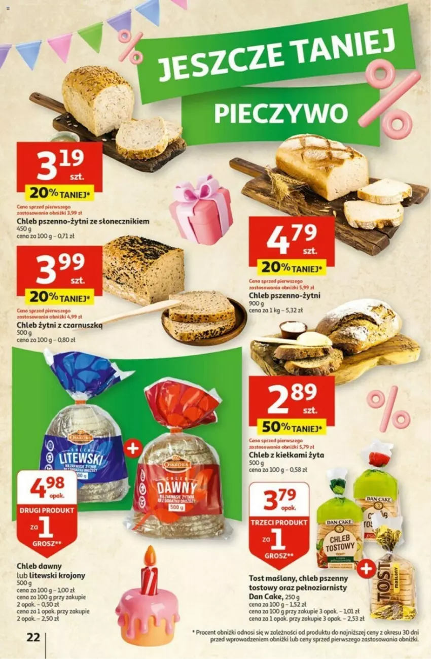 Gazetka promocyjna Auchan - ważna 02.05 do 08.05.2024 - strona 15 - produkty: Chleb, Dan Cake