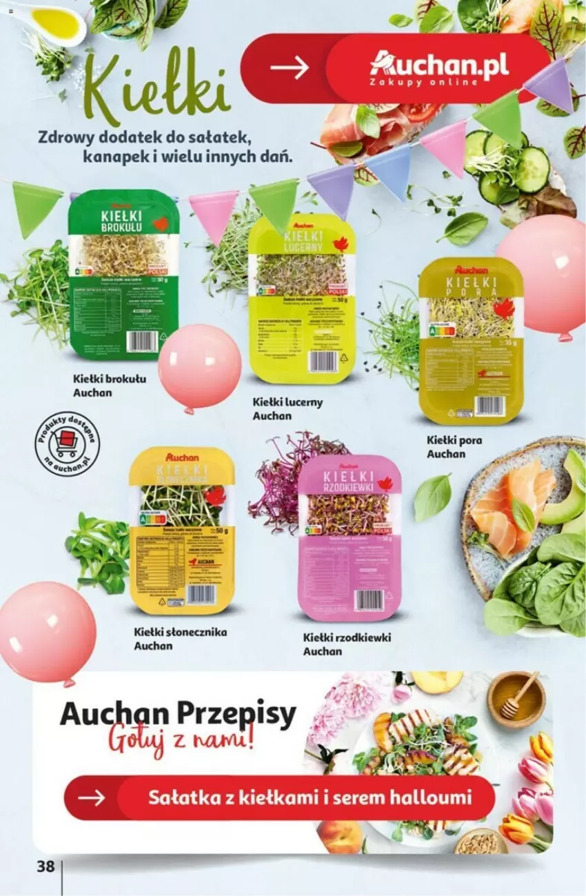 Gazetka promocyjna Auchan - ważna 02.05 do 08.05.2024 - strona 32 - produkty: Kiełki, Sałat