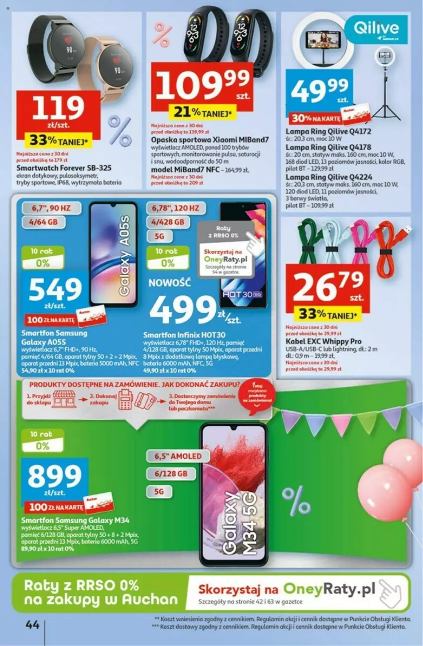 Gazetka promocyjna Auchan - ważna 02.05 do 08.05.2024 - strona 39 - produkty: Amol, Bateria, HiPP, Kosz, Lampa, Monitor, Opaska, Por, Smartwatch, Sok, Sport
