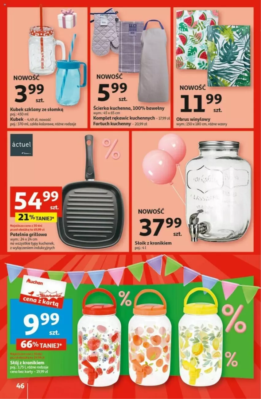 Gazetka promocyjna Auchan - ważna 02.05 do 08.05.2024 - strona 41 - produkty: Fa, Fartuch kuchenny, Grill, Kubek, Obrus, Patelnia, Patelnia grillowa