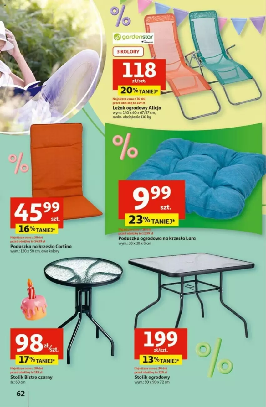 Gazetka promocyjna Auchan - ważna 02.05 do 08.05.2024 - strona 59 - produkty: Krzesło, Poduszka, Stolik