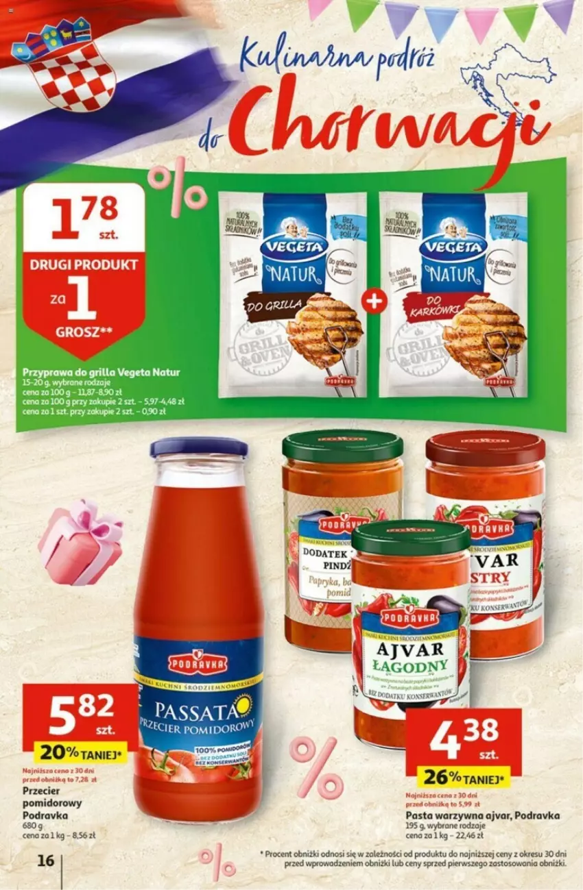 Gazetka promocyjna Auchan - ważna 02.05 do 08.05.2024 - strona 8 - produkty: Grill, Pasta warzywna, Podravka, Vegeta, Vegeta Natur