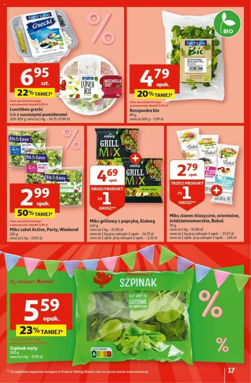 Gazetka promocyjna Auchan - ważna 02.05 do 08.05.2024 - strona 9 - produkty: Grill, Roszponka, Sałat