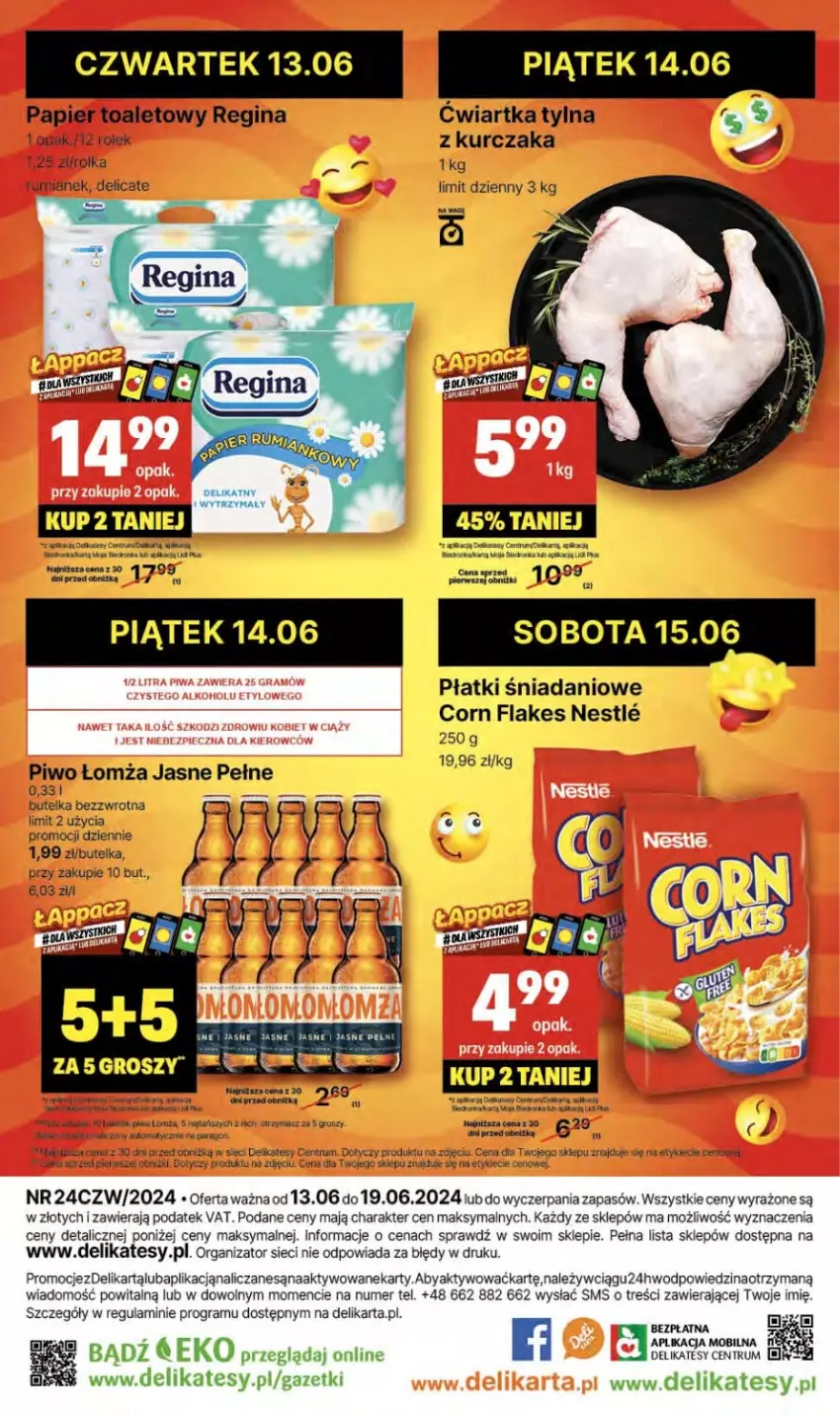 Gazetka promocyjna Delikatesy Centrum - NOWA GAZETKA Delikatesy Centrum od 13 czerwca! 13-19.06.2024 - ważna 13.06 do 19.06.2024 - strona 34 - produkty: Corn flakes, Danio, Gin, Gra, Gry, Kiwi, Kurczak, LG, Mobil, Orka, Papier, Papier toaletowy, Piwa, Piwo, Rum