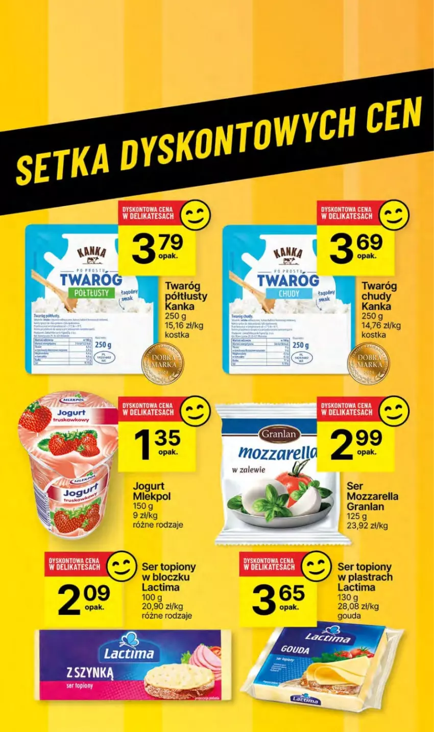 Gazetka promocyjna Delikatesy Centrum - NOWA GAZETKA Delikatesy Centrum od 13 czerwca! 13-19.06.2024 - ważna 13.06 do 19.06.2024 - strona 38 - produkty: Gouda, Gra, Jogurt, Mozzarella, Ser, Ser topiony, Top, Twaróg, Twaróg chudy, Twaróg półtłusty