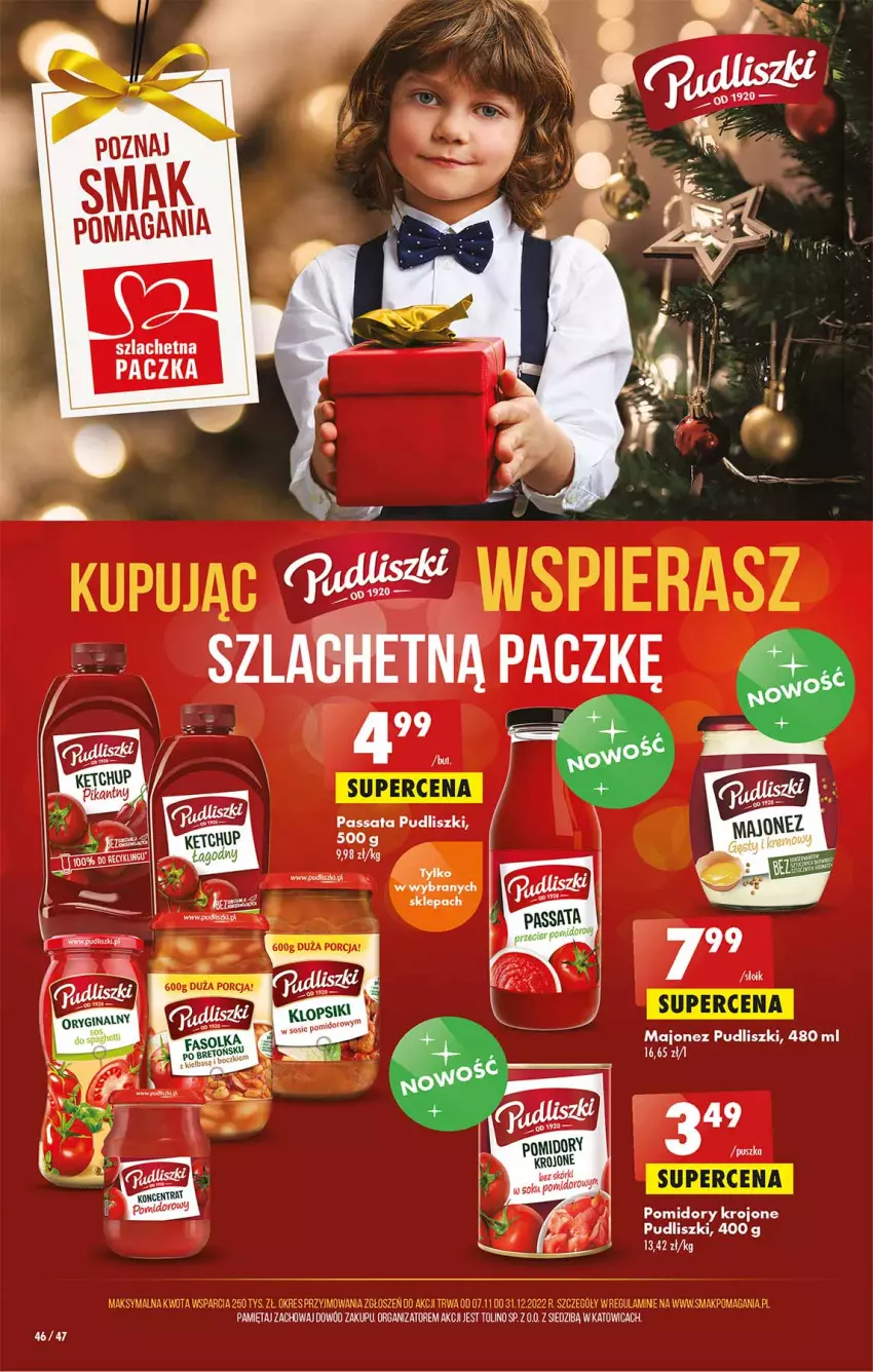 Gazetka promocyjna Biedronka - W tym tygodniu - ważna 24.11 do 30.11.2022 - strona 46 - produkty: Majonez, Mięta, Pomidory, Pomidory krojone, Pudliszki, Sok