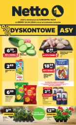 Gazetka promocyjna Netto - Od Czwartku - Gazetka - ważna od 24.04 do 24.04.2024 - strona 1 - produkty: Piwa, Piwo, Kurczak, Gra, Ogórek, Chipsy, Morliny, Harnaś, Lay’s, Kiełbasa, Mleko, Kiełbasa śląska