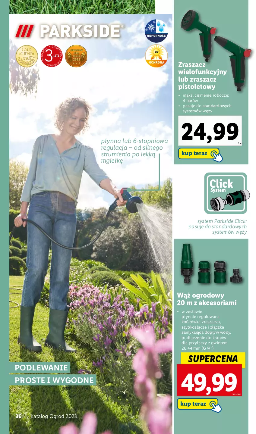 Gazetka promocyjna Lidl - KATALOG OGRÓD - ważna 27.03 do 28.05.2023 - strona 36 - produkty: Ogród, Parkside, Pistolet, Rum, Tera, Top