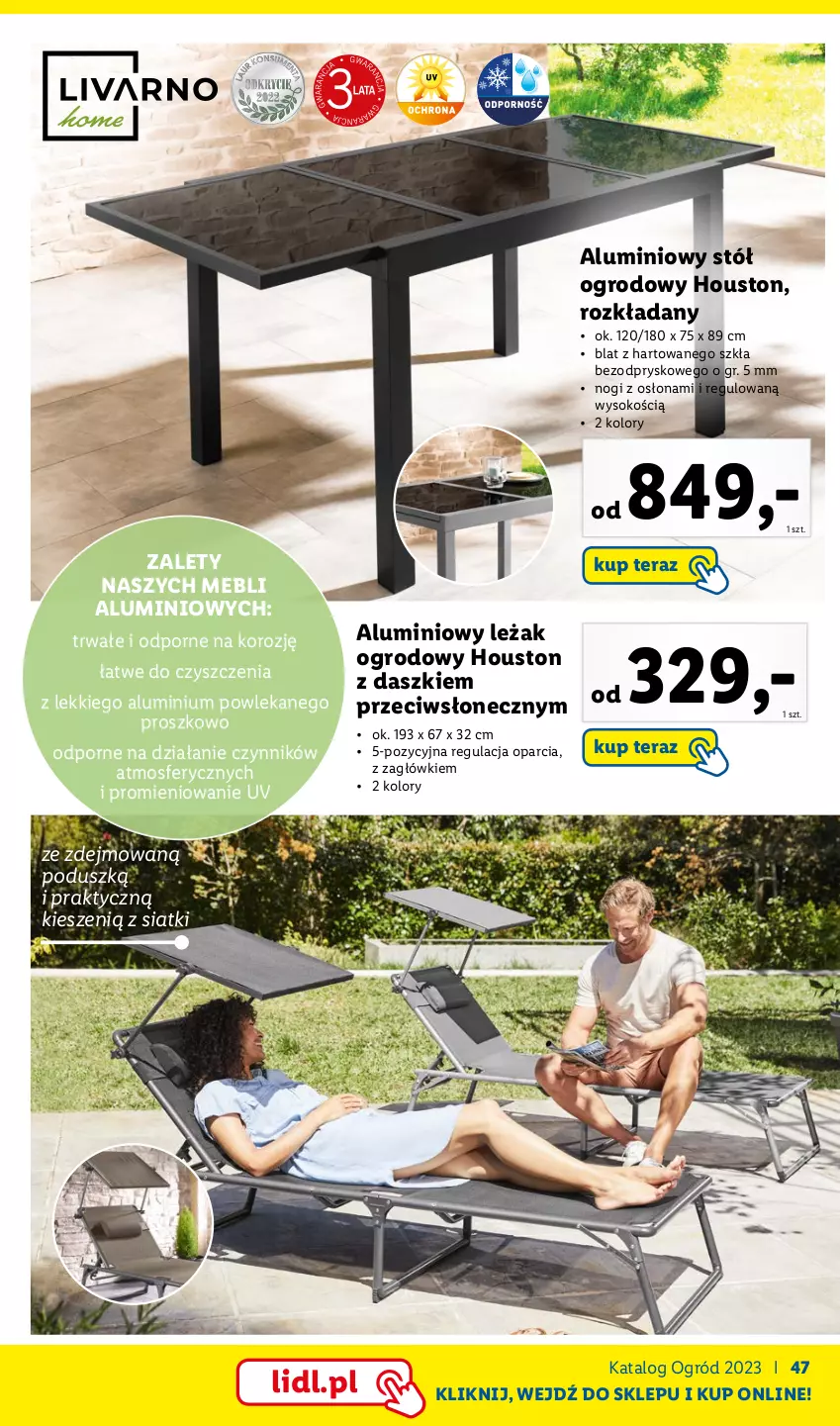 Gazetka promocyjna Lidl - KATALOG OGRÓD - ważna 27.03 do 28.05.2023 - strona 47 - produkty: Ogród, Por, Sok, Stół, Tera