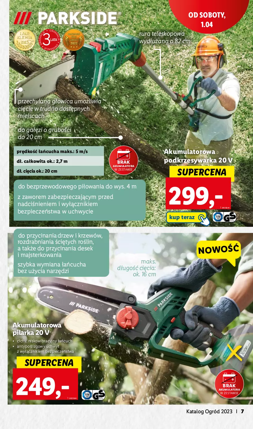 Gazetka promocyjna Lidl - KATALOG OGRÓD - ważna 27.03 do 28.05.2023 - strona 7 - produkty: Akumulator, LANA, Ogród, Piec, Rura, Teleskop, Tera, Warka