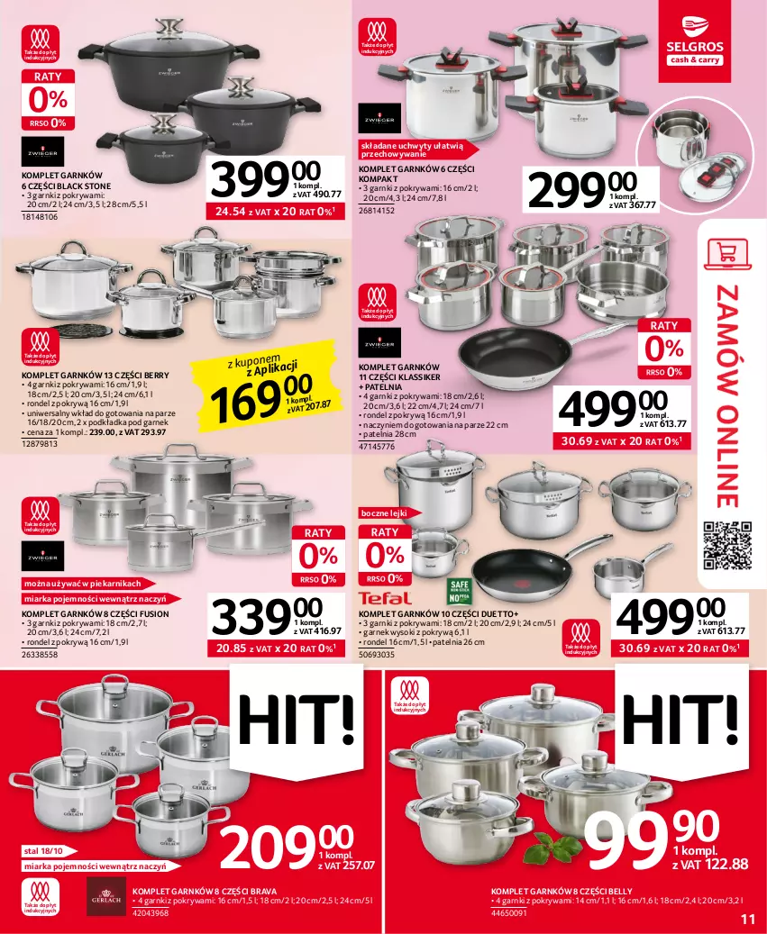 Gazetka promocyjna Selgros - Oferta przemysłowa - ważna 11.04 do 19.04.2023 - strona 11 - produkty: Bell, Fusion, Garnek, Lack, Miarka, Patelnia, Piekarnik, Podkład, Podkładka, Pokrywa, Rondel, Sok, Uchwyty