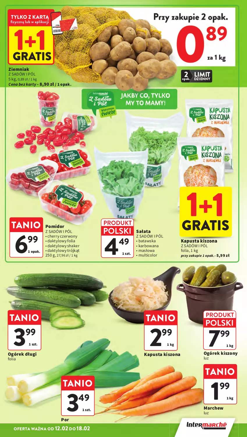 Gazetka promocyjna Intermarche - Gazetka promocyjna - ważna 12.02 do 18.02.2026 - strona 17 - produkty: Gra, Masło, Ogórek, Por, Sałat