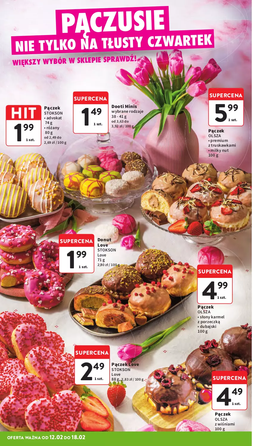 Gazetka promocyjna Intermarche - Gazetka promocyjna - ważna 12.02 do 18.02.2026 - strona 2 - produkty: Donut, Pączek, Por, Róża
