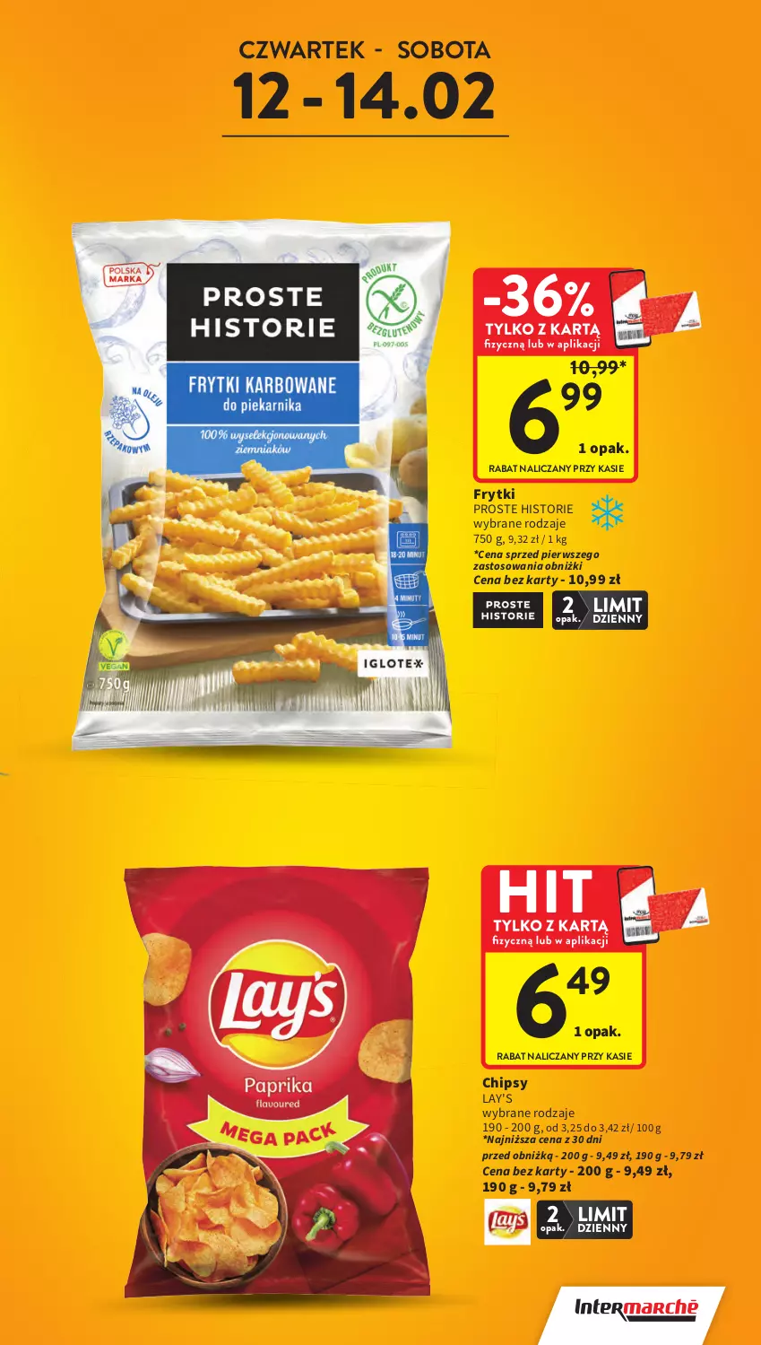 Gazetka promocyjna Intermarche - Gazetka promocyjna - ważna 12.02 do 18.02.2026 - strona 5 - produkty: Chipsy, Frytki