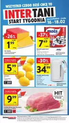 Gazetka promocyjna Intermarche - Gazetka promocyjna - Gazetka - ważna od 18.02 do 18.02.2026 - strona 44 - produkty: Ser, Papier, Szynka wieprzowa, Czajnik elektryczny, Czajnik, Szynka, Ręcznik, Rolki, Mola, Gouda