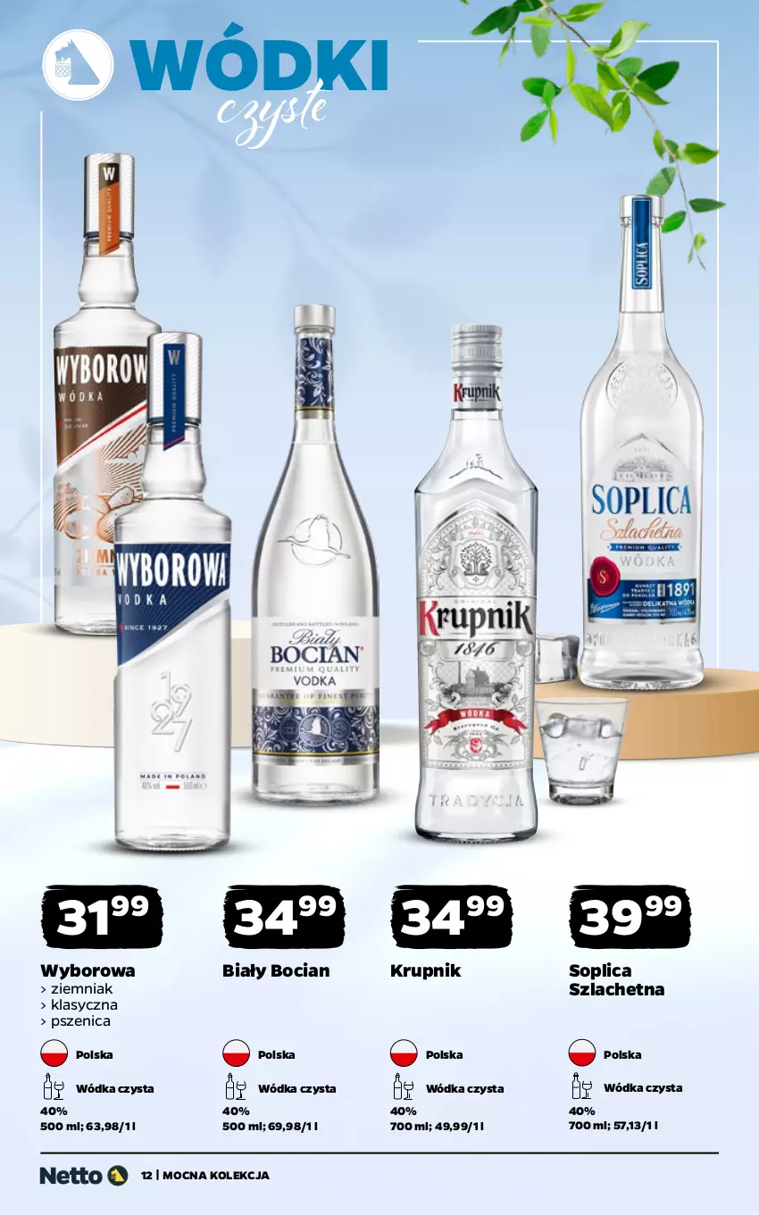 Gazetka promocyjna Netto - Alkohole - Mocne - ważna 30.03 do 11.04.2026 - strona 12 - produkty: Biały Bocian, Krupnik, Soplica, Wódka, Wyborowa
