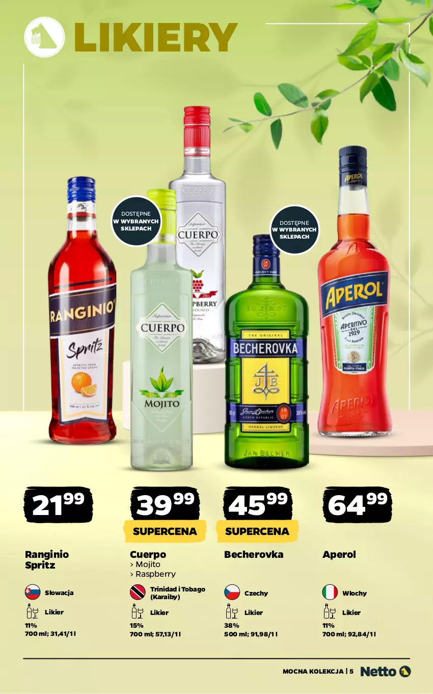 Gazetka promocyjna Netto - Alkohole - Mocne - ważna 30.03 do 11.04.2026 - strona 5 - produkty: Aperol, Gin, Likier