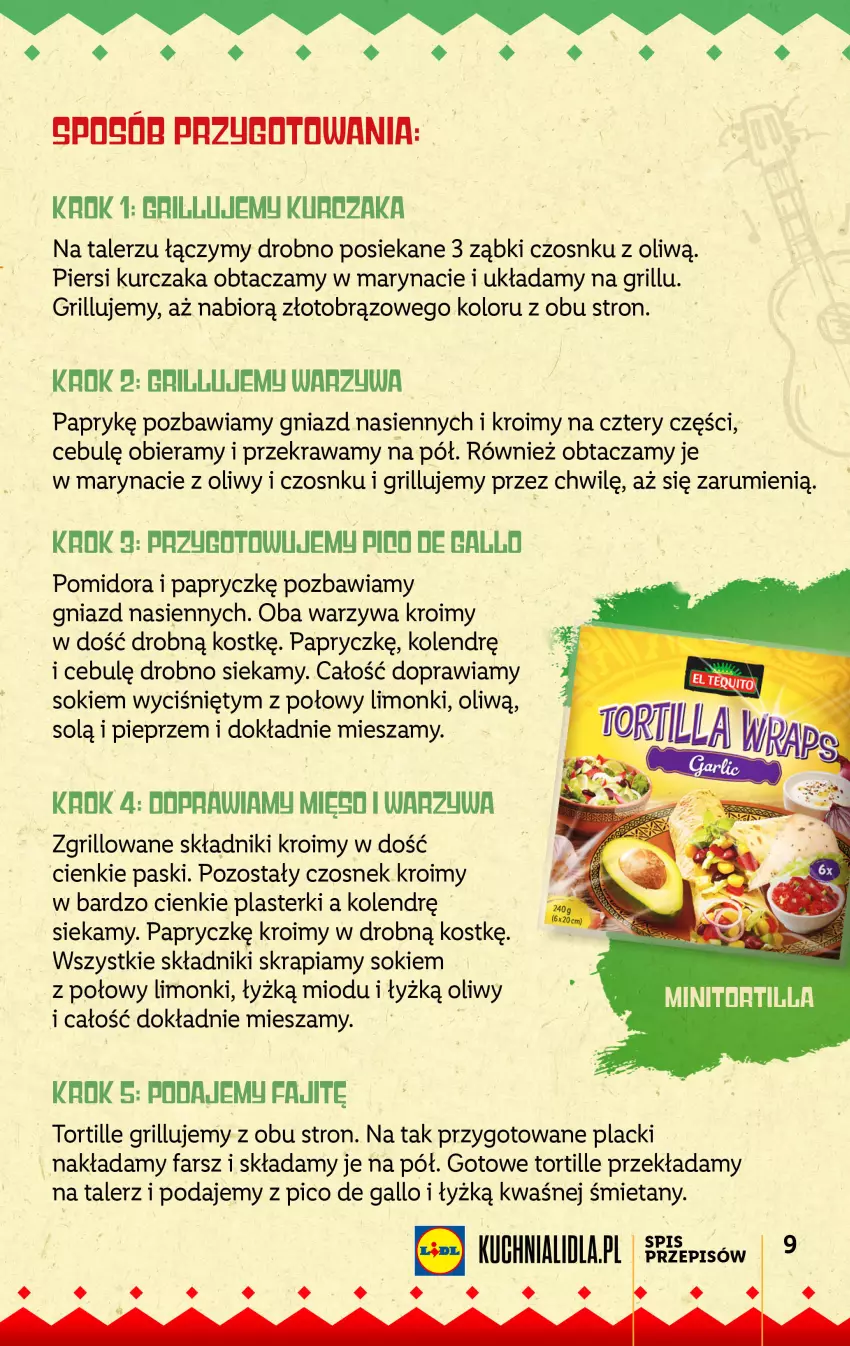 Gazetka promocyjna Lidl - KATALOG MEKSYK - ważna 11.09 do 16.09.2023 - strona 9 - produkty: Czosnek, Fa, Grill, Kurczak, Lack, Pieprz, Plasterki, Rum, Sok, Talerz, Warzywa