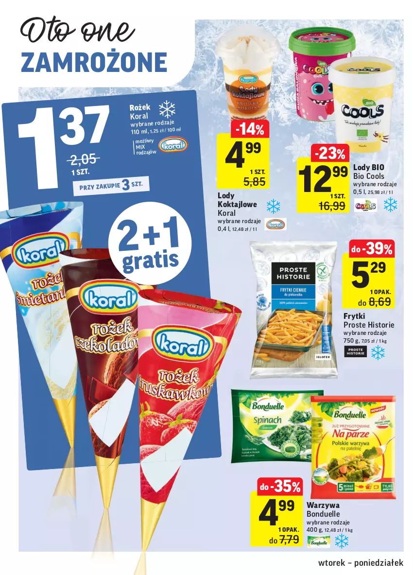 Gazetka promocyjna Intermarche - Świeżo i tanio - ważna 11.05 do 17.05.2021 - strona 20 - produkty: Bonduelle, Frytki, Lody, Warzywa