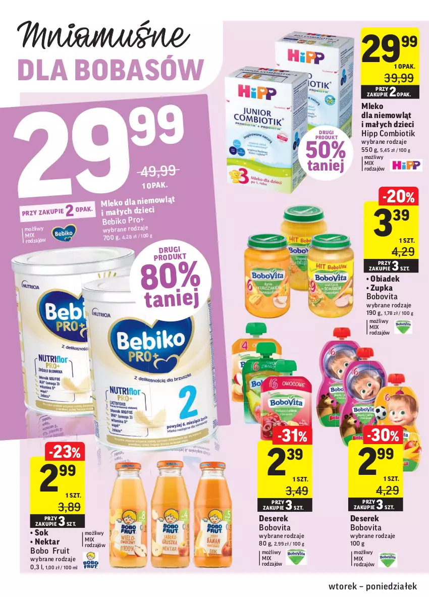 Gazetka promocyjna Intermarche - Świeżo i tanio - ważna 11.05 do 17.05.2021 - strona 30 - produkty: Bebiko, BoboVita, Deser, Dzieci, HiPP, Mleko, Nektar, Ser, Serek, Sok