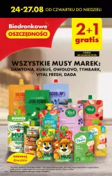 Gazetka promocyjna Biedronka - Od czwartku - Gazetka - ważna od 30.08 do 30.08.2023 - strona 14 - produkty: Por, Mus, Rama, Tran, Dada, Tymbark, Owoce