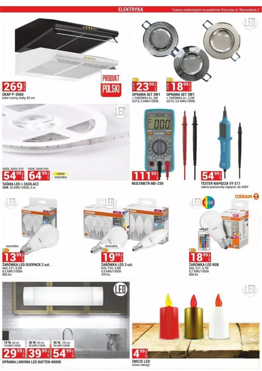 Gazetka promocyjna Merkury Market - ważna 01.10 do 31.10.2023 - strona 7 - produkty: Okap, Znicz, Znicze LED