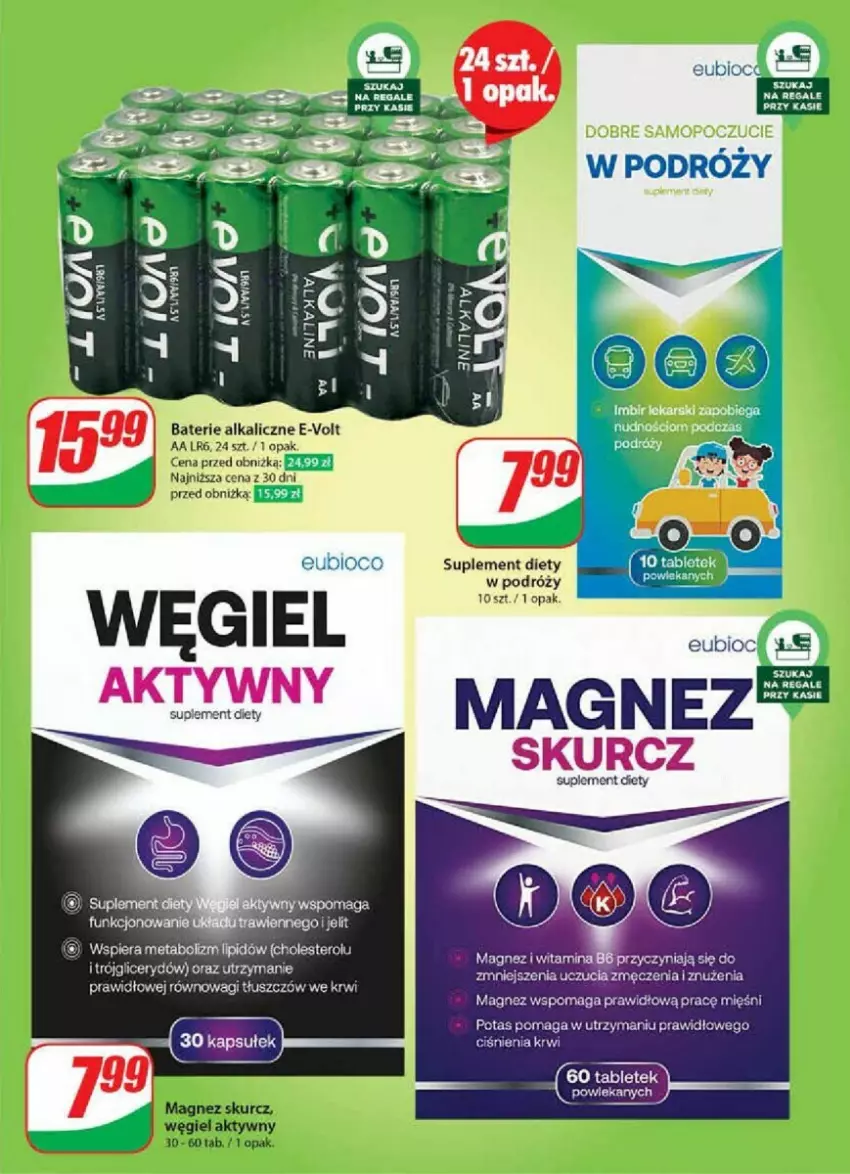 Gazetka promocyjna Dino - ważna 03.07 do 09.07.2024 - strona 60 - produkty: Baterie alkaliczne, Magnez, Suplement diety, Tablet, Wagi, Węgiel aktywny