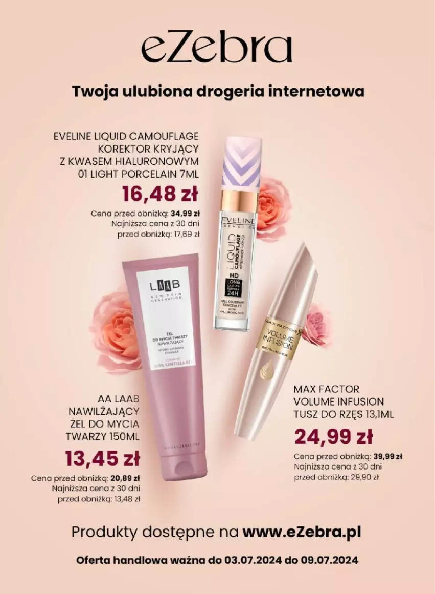 Gazetka promocyjna Dino - ważna 03.07 do 09.07.2024 - strona 65 - produkty: Eveline, Fa, Fusion, Max Factor, Por, Tusz