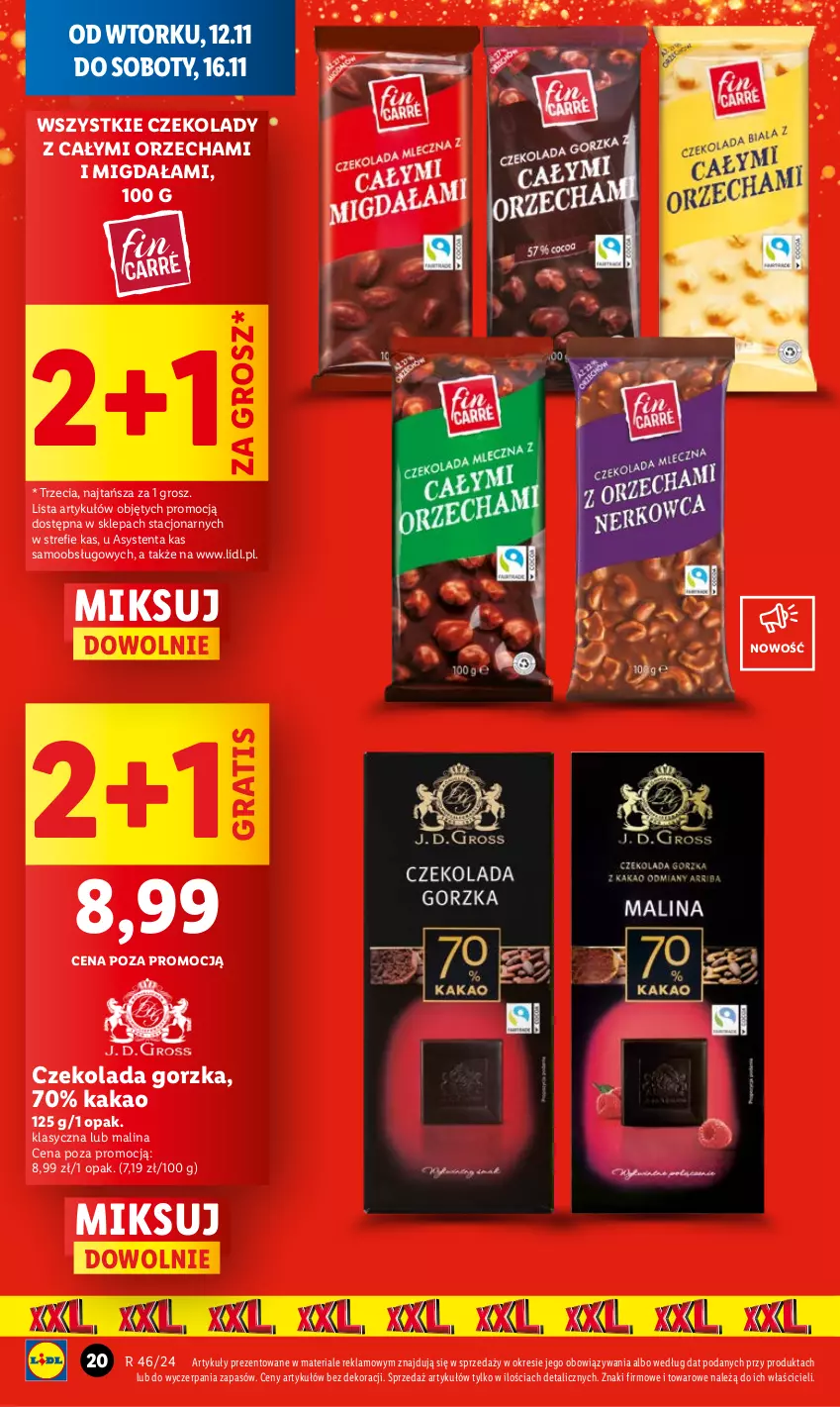 Gazetka promocyjna Lidl - GAZETKA - ważna 12.11 do 13.11.2024 - strona 22 - produkty: Czekolada, Czekolada gorzka, Gra, Kakao