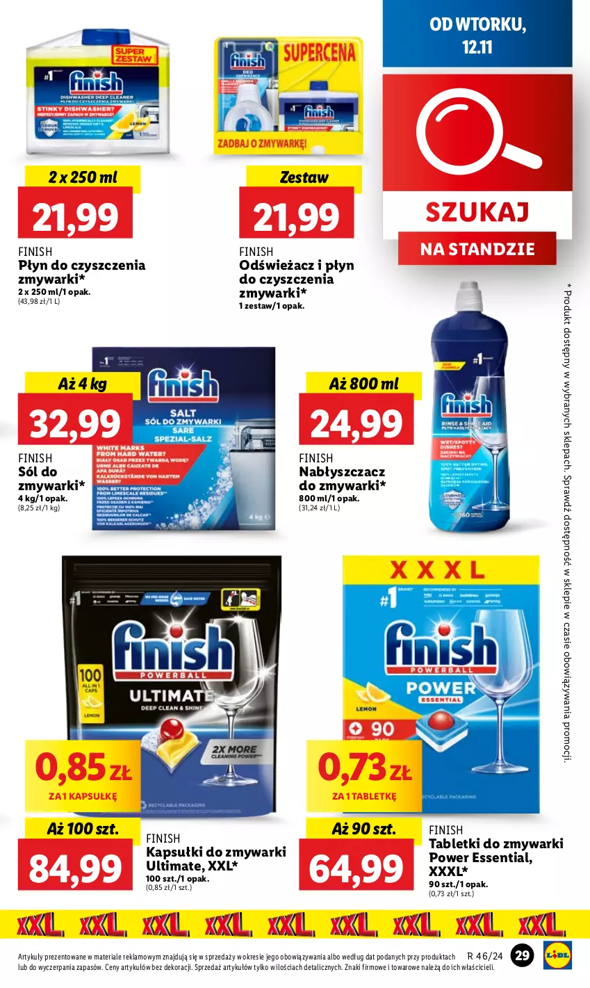 Gazetka promocyjna Lidl - GAZETKA - ważna 12.11 do 13.11.2024 - strona 31 - produkty: Finish, Sól, Tablet, Tabletki do zmywarki, Zmywarki